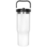 30 Oz. Vacuum Insulated Stainless Steel Tumbler w/Copper Lining & Straw Handle Lid-2