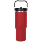 30 Oz. Vacuum Insulated Stainless Steel Tumbler w/Copper Lining & Straw Handle Lid-1