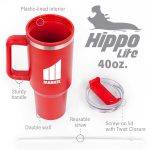 40 Oz. Hippo Lite Mug & Straw Lid-10