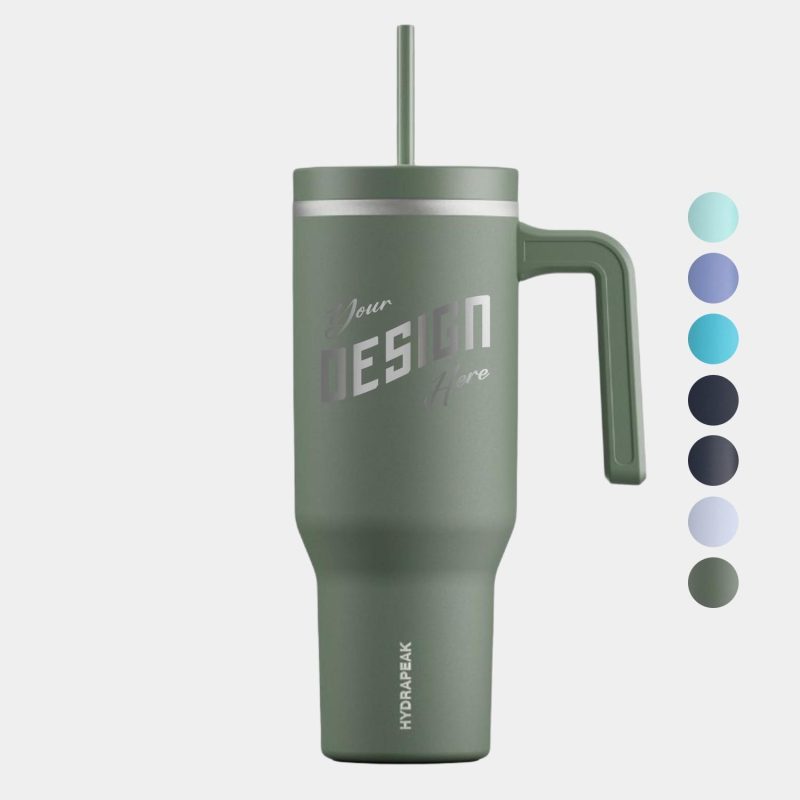 40-oz-Hydrapeak®-Stainless-Steel-Insulated-Tumbler-With-Handle-and-Straw-Lid-HPK3540 40 oz Hydrapeak® Stainless Steel Insulated Tumbler With Handle and Straw Lid-1