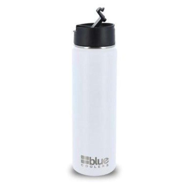 Blue-Coolers-White-20-Oz-Flask-Slide-AQF-1002W Blue Coolers White 20 Oz. Flask (Slide)-1