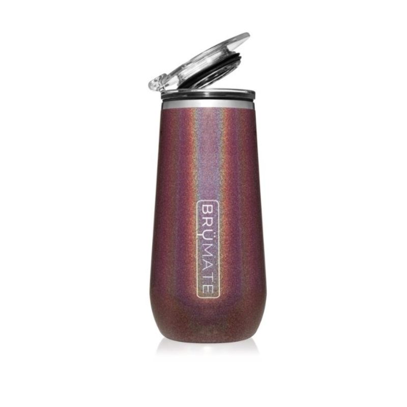 BruMate Stemless Champagne Flute Glitter and Print Colors-7