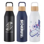 Clive 24 oz Recycled Aluminum Bottle with Bamboo Lid-1