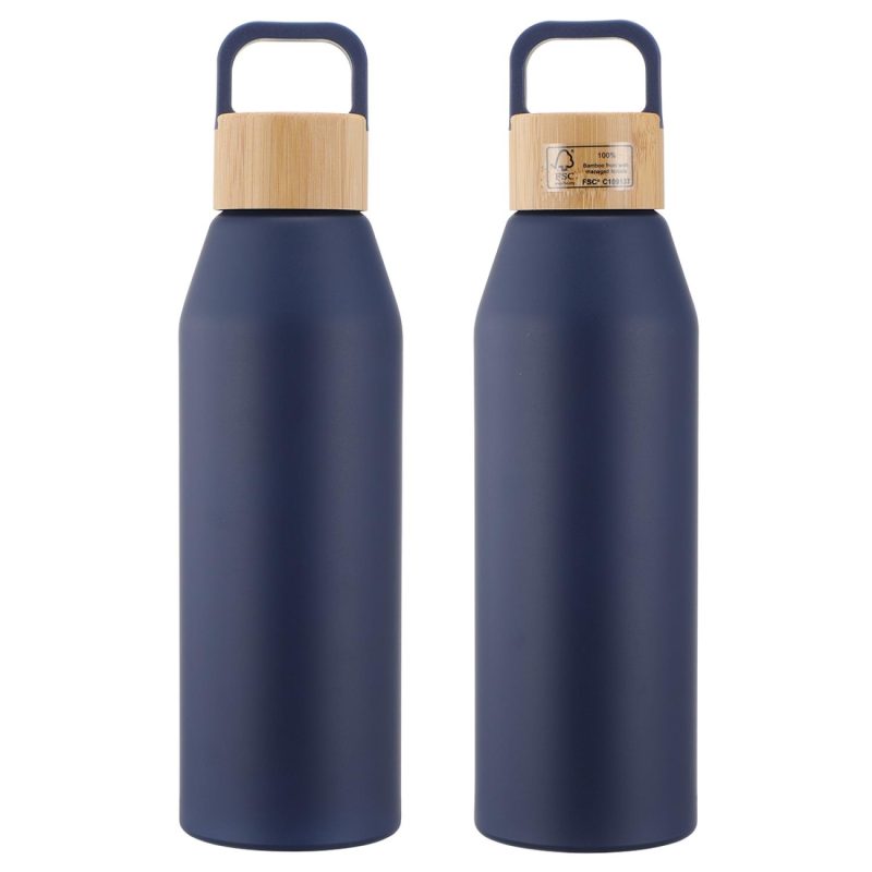 Clive 24 oz Recycled Aluminum Bottle with Bamboo Lid-6