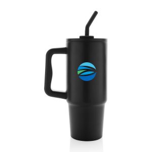 Embrace Deluxe Recycled Stainless Steel Tumbler 900ml - Black-1