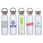 Eos 21 oz Glass Bottle w/ Bamboo Lid-1