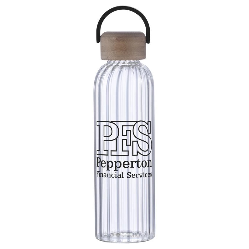 Eos 21 oz Glass Bottle w/ Bamboo Lid-3
