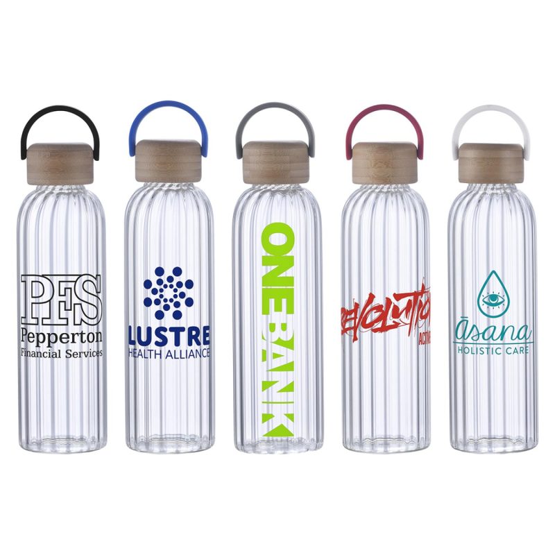 Eos 21 oz Glass Bottle w/ Bamboo Lid-1