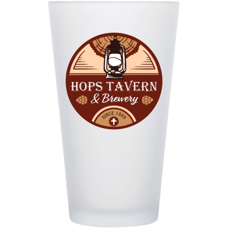 Full Color Frosted Pint Glass 16 Oz-2