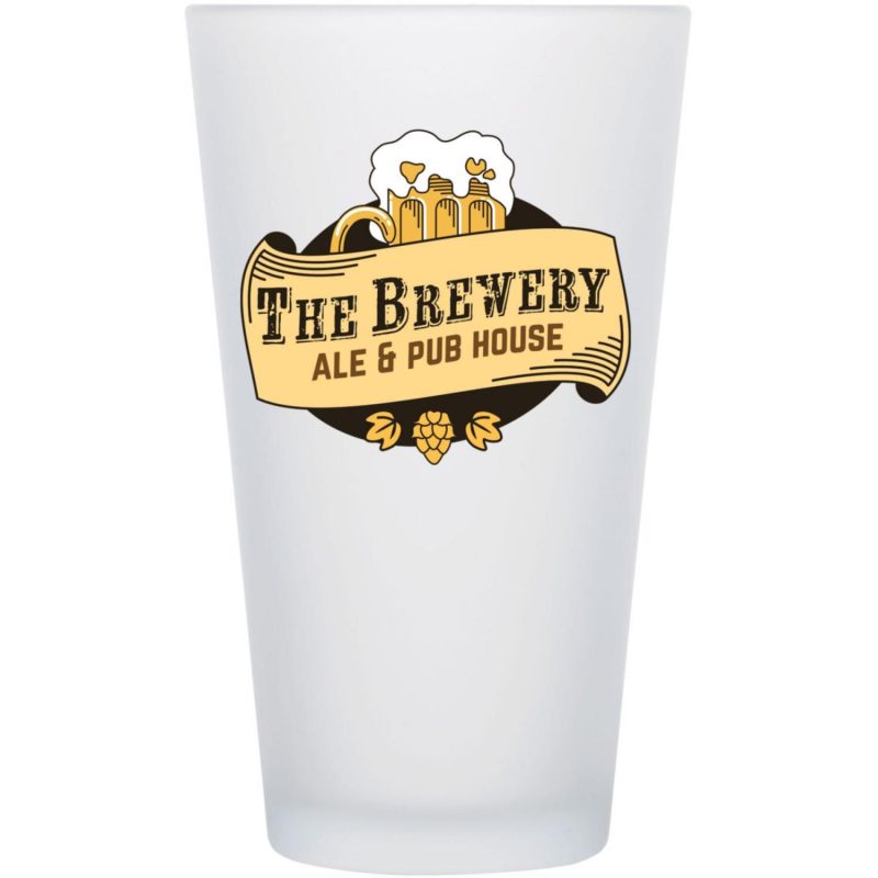 Full Color Frosted Pint Glass 16 Oz-1