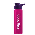 Garyline® Boss Embossed RPET Bottle with Drink-Thru Lid - 26 oz.-10