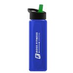 Garyline® Boss Embossed RPET Bottle with Flip-Straw Lid - 26 oz.-3