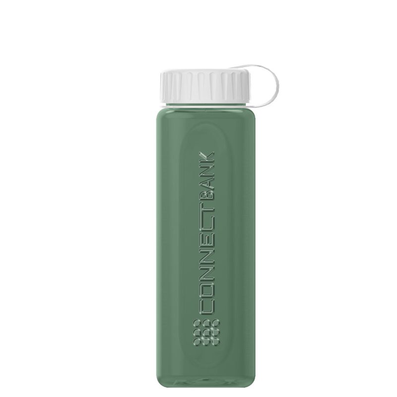Garyline® Boss Embossed RPET Bottle with Tethered Lid - 26 oz.-10