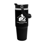 Garyline® Bravo Stainless Steel Bottle with 2-in-1 Flip-Straw Lid - 30 oz.-1