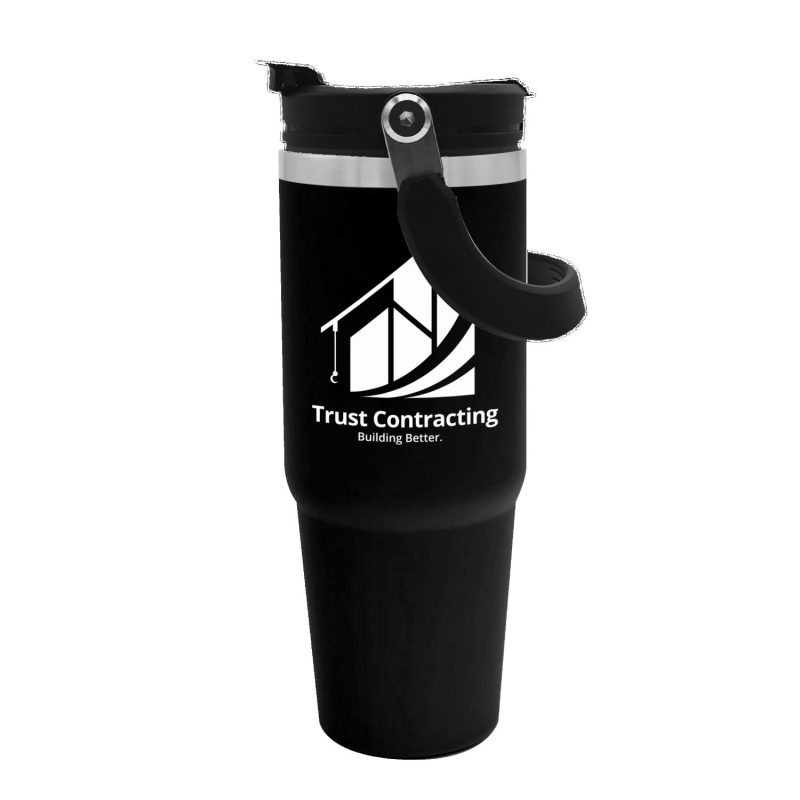 Garyline® Bravo Stainless Steel Bottle with 2-in-1 Flip-Straw Lid - 30 oz.-1