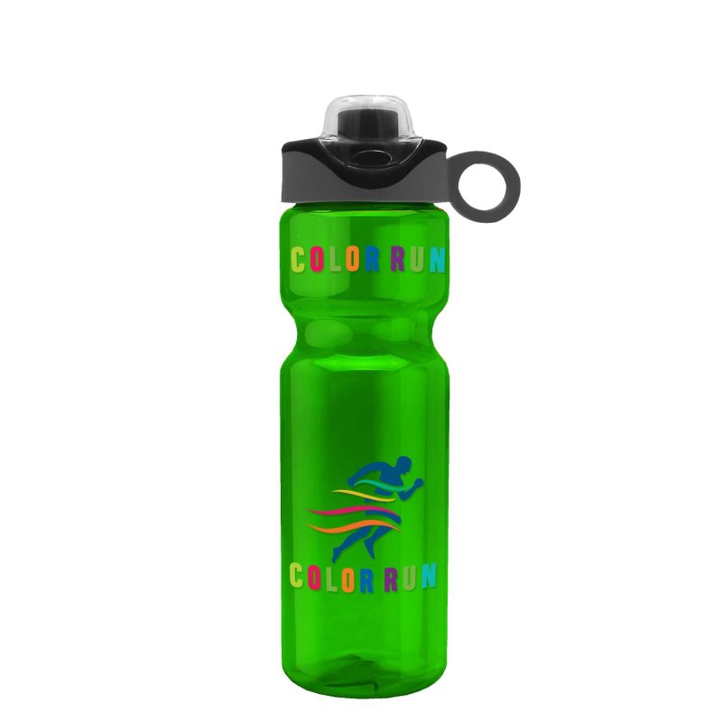 Garyline® Champ Bottle with Two-Tone Drink-Thru Lid with Silicone Loop - 28 oz.-4