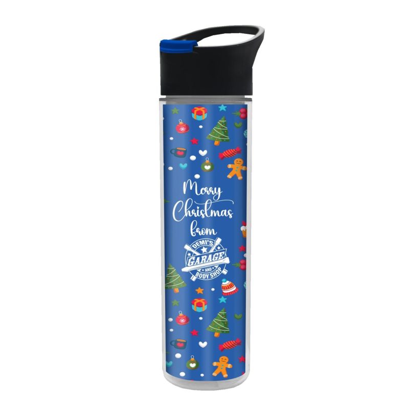 Garyline® Chiller Insulated Bottle with Pop-Up Lid and Full-Color Paper Insert - 16 oz.-2