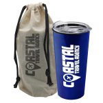 Garyline® Explore Tumbler with Slider Lid in a Cotton Bag - 18 oz.-2