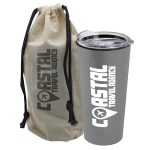 Garyline® Explore Tumbler with Slider Lid in a Cotton Bag - 18 oz.-3