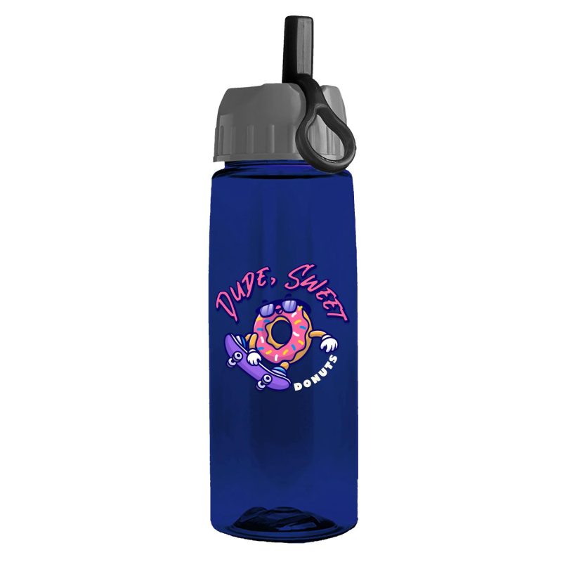 Garyline® Flair Tritan® Bottle with Ring-Straw Lid - 26 oz.-10