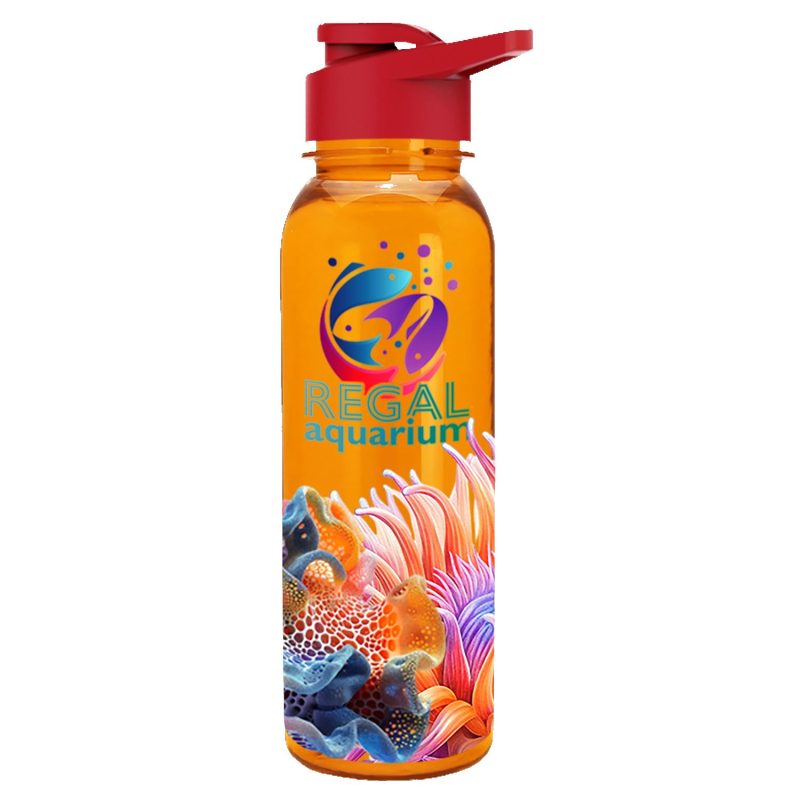 Garyline® Flat-Sided Tritan® Bottle with Drink-Thru Lid - 24 oz.-6