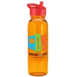 Garyline® Flat-Sided Tritan® Bottle with Flip-Straw Lid - 24 oz.-6