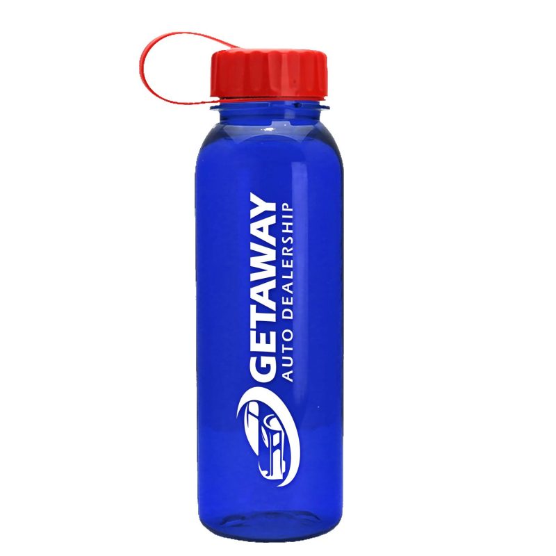 Garyline® Flat-Sided Tritan® Bottle with Tethered Lid - 24 oz.-3