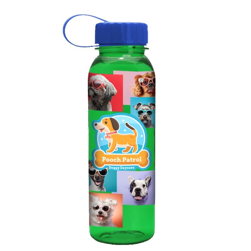 Garyline® Flat-Sided Tritan® Bottle with Tethered Lid - 24 oz.-4