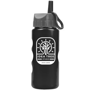 Garyline® Mini Peak Tritan® Metallike Bottle with Ring-Straw Lid - 22 oz.-1