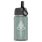 Garyline® Mini RPET Bottle with Ring-Straw Lid - 16 oz.-1