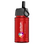 Garyline® Mini RPET Bottle with Ring-Straw Lid - 16 oz.-6