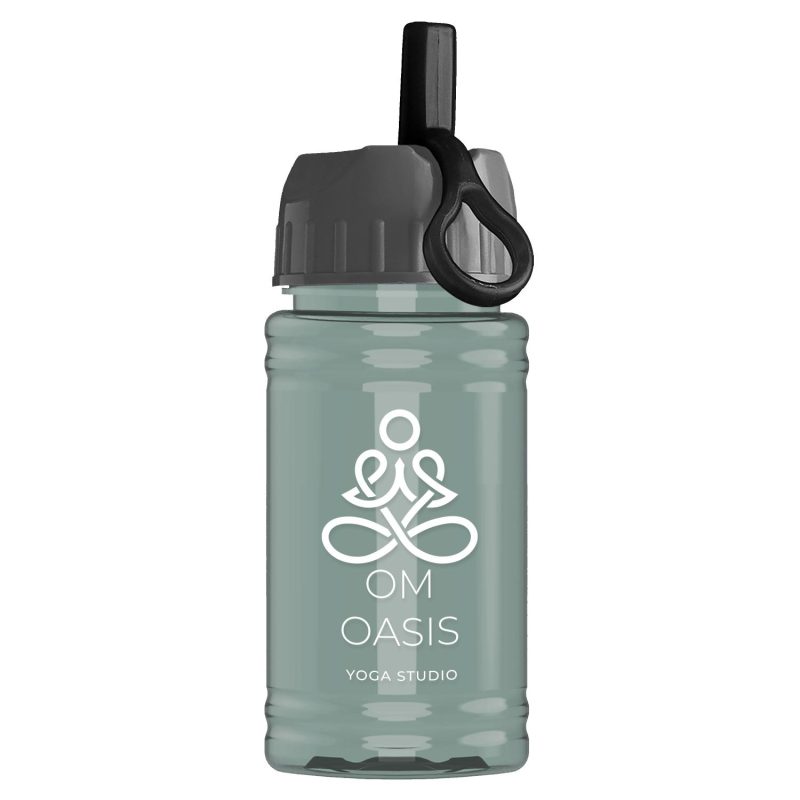 Garyline® Mini RPET Bottle with Ring-Straw Lid - 16 oz.-1