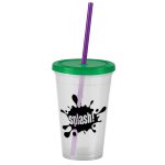 Garyline® Pioneer Insulated Tumbler with Straw - 16 oz.-2