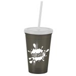 Garyline® Pioneer Insulated Tumbler with Straw - 16 oz.-3