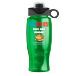 Garyline® Poly+ Bottle with Two-Tone Drink-Thru Lid with Silicone Loop - 27 oz.-4