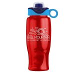 Garyline® Poly+ Bottle with Two-Tone Drink-Thru Lid with Silicone Loop - 27 oz.-7