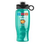 Garyline® Poly+ Bottle with Two-Tone Drink-Thru Lid with Silicone Loop - 27 oz.-8