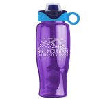 Garyline® Poly+ Bottle with Two-Tone Drink-Thru Lid with Silicone Loop - 27 oz.-9