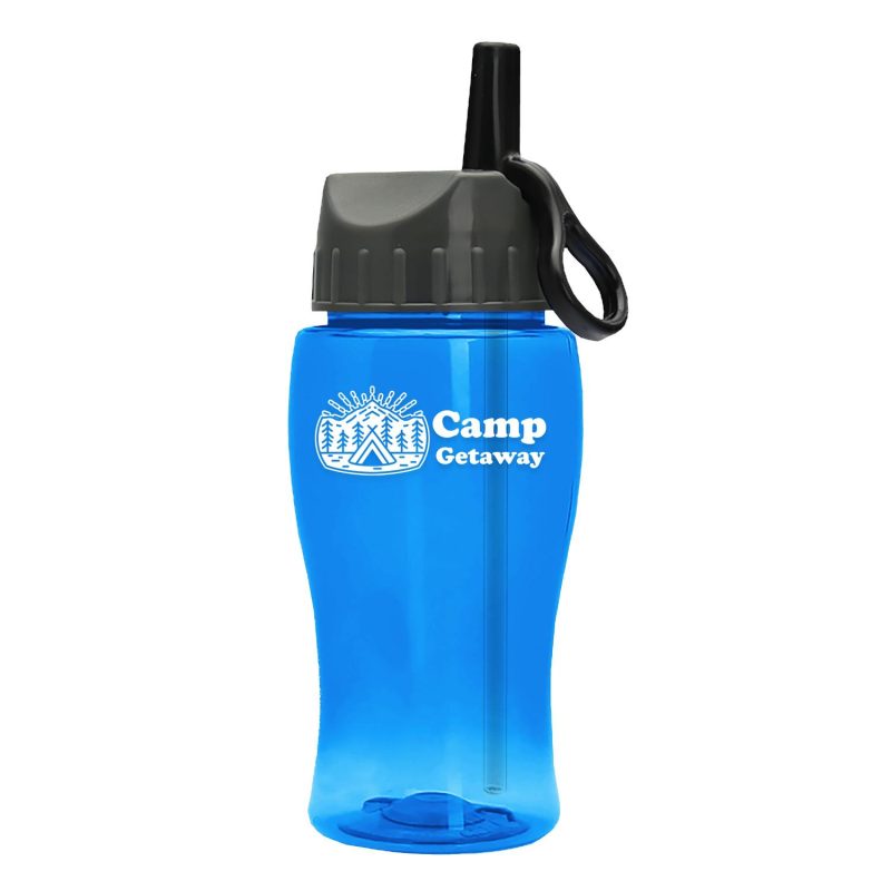 Garyline® Poly+ Jr. Bottle with Ring-Straw Lid - 18 oz.-3