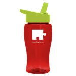 Garyline® Poly+ Jr. Transparent Bottle with Flip-Straw Lid - 18 oz.-9