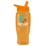Garyline® Poly+ Recycled Bottle with Flip-Straw Lid - 27 oz.-6