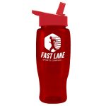 Garyline® Poly+ Recycled Bottle with Flip-Straw Lid - 27 oz.-7