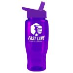Garyline® Poly+ Recycled Bottle with Flip-Straw Lid - 27 oz.-9