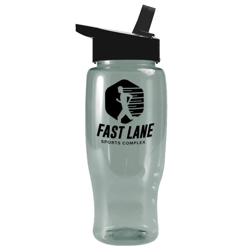 Garyline® Poly+ Recycled Bottle with Flip-Straw Lid - 27 oz.-1