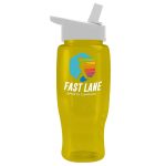 Garyline® Poly+ Recycled Bottle with Flip-Straw Lid - 27 oz.-10