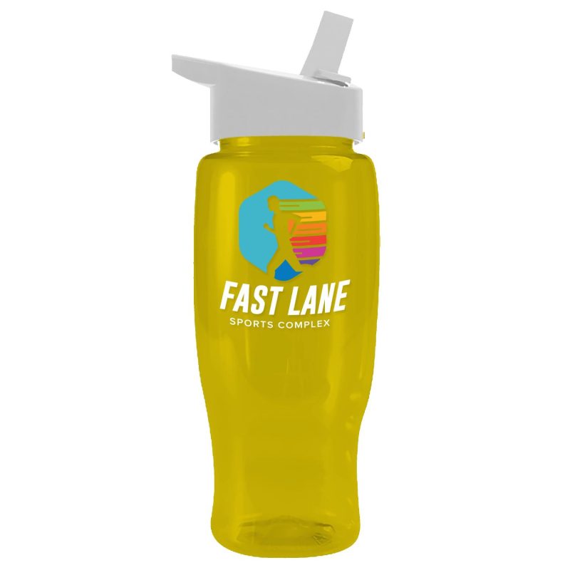 Garyline® Poly+ Recycled Bottle with Flip-Straw Lid - 27 oz.-10