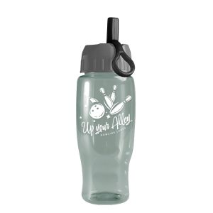Garyline® Poly+ Recycled Bottle with Ring-Straw Lid - 27 oz.-1