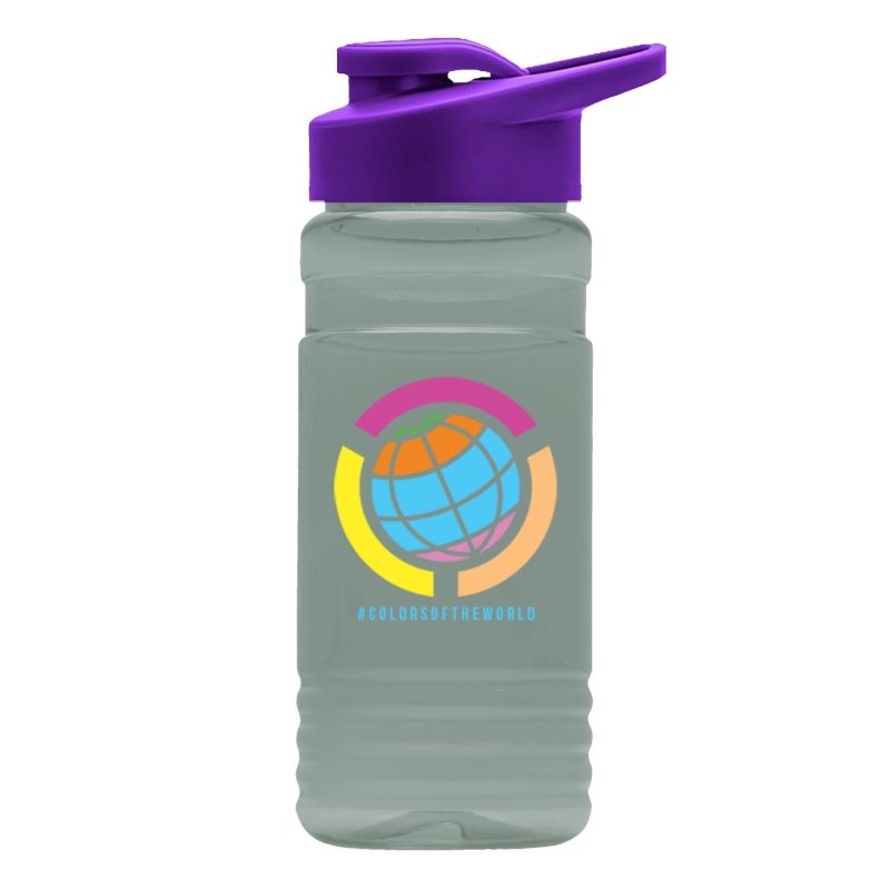 Garyline® RPET Bottle with Drink-Thru Lid - 20 oz.-3
