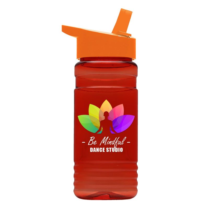 Garyline® RPET Bottle with Flip-Straw Lid - 20 oz.-8