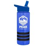 Garyline® Sergeant Stripe Tritan® Bottle with Flip-Straw Lid and Stripe Bands - 24 oz.-6